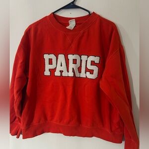 Red Paris Sweatshirt | H&M